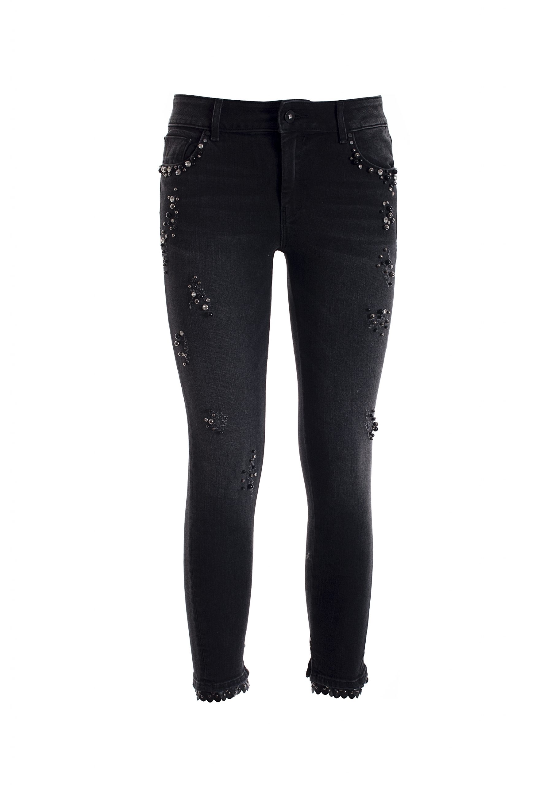 Jeans con cristalli Fracomina